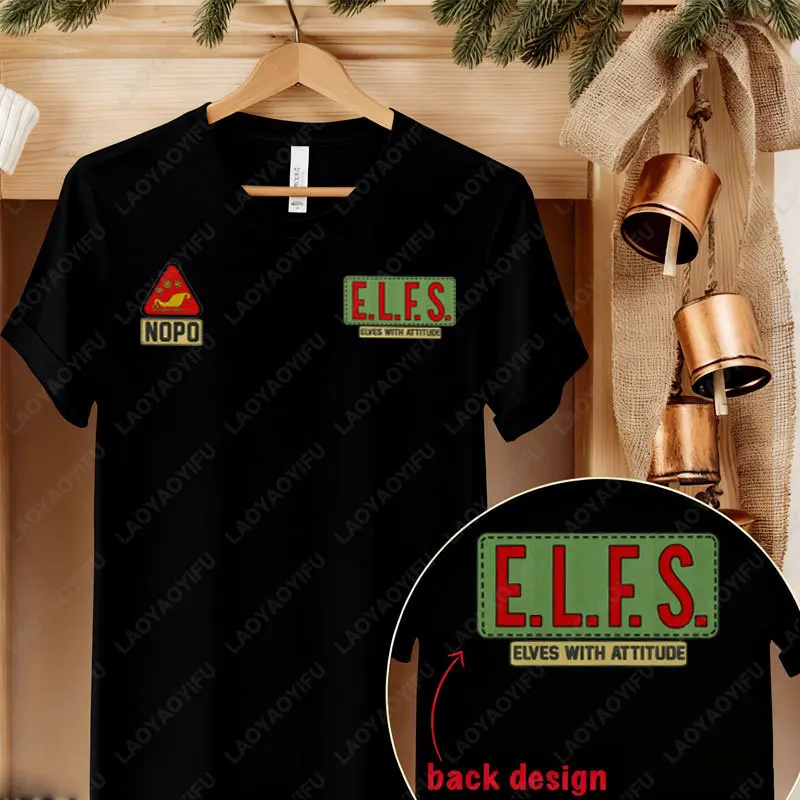 

The Santa Clause ELFS Elves with Attitude Shirt Scott Calvin T-shirt E.L.F.S. with Attitude Shirt Funny Unisex Christmas Shirt