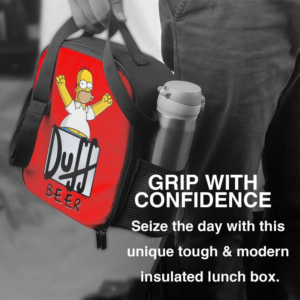 حقيبة غداء معزولة من Duff Beer للنساء والأطفال، صناديق طعام مقاومة للتسرب، حقيبة غداء حرارية #5