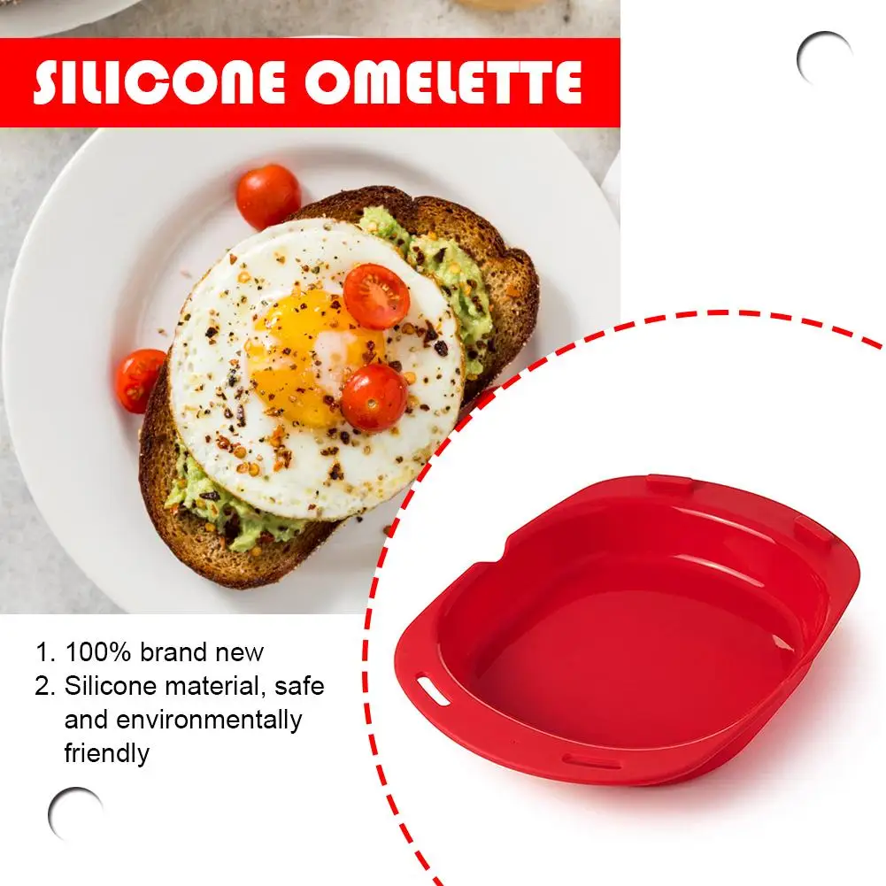 Microwave Oven Silicone Omelette Mold Cooking Accessories Silicone Omelette Maker Microwave Oven Egg Cooker for Egg Mcmuffins