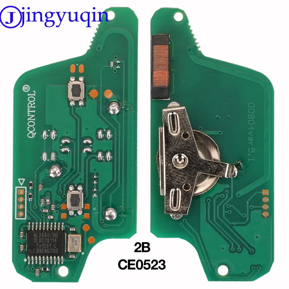 jingyuqin For Citroen C2 C4 C5 C6 Picasso For Peugeot 207 307 308 407 607 ASK/FSK Remote Key Circuit Board CE0523/CE0536