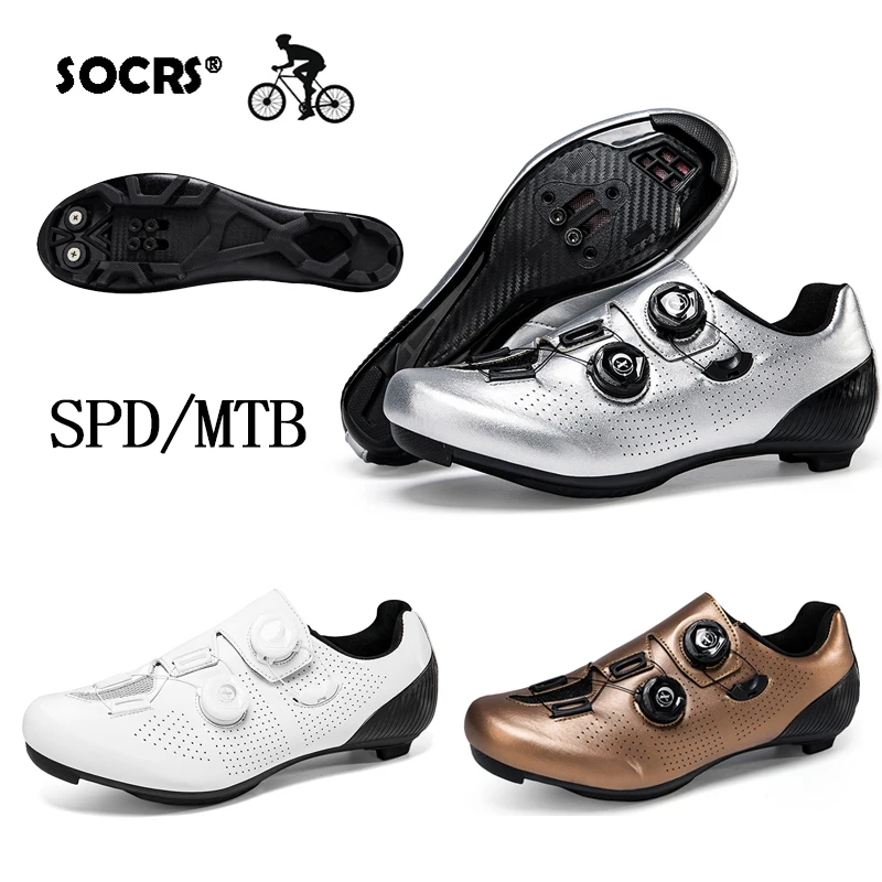 SOCRS 2024 Professional Original SPD Cycling Shoes MTB RB Men Sneakers Locked Cleat Bicycle Riding Breathable Footwear Speed