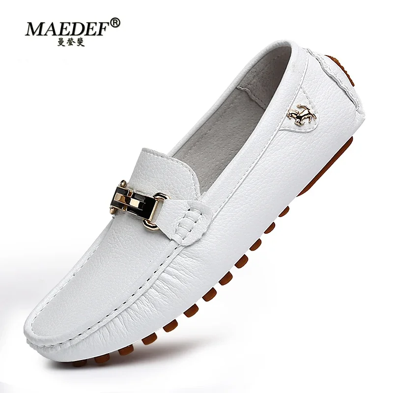 MAEDEF Men\'s Loafers 2024 Spring Autumn Fashion Shoes Men Classic Brand High Quality Leather Comfy Drive Shoes Boat Casual Shoes