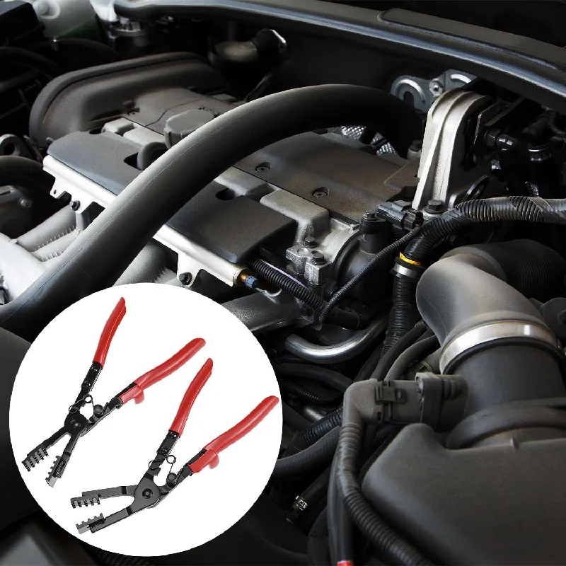 Exhaust Clamp Pliers for Removal and Spread of Narrow Band Butt Joint Band or Connector Double Clamps