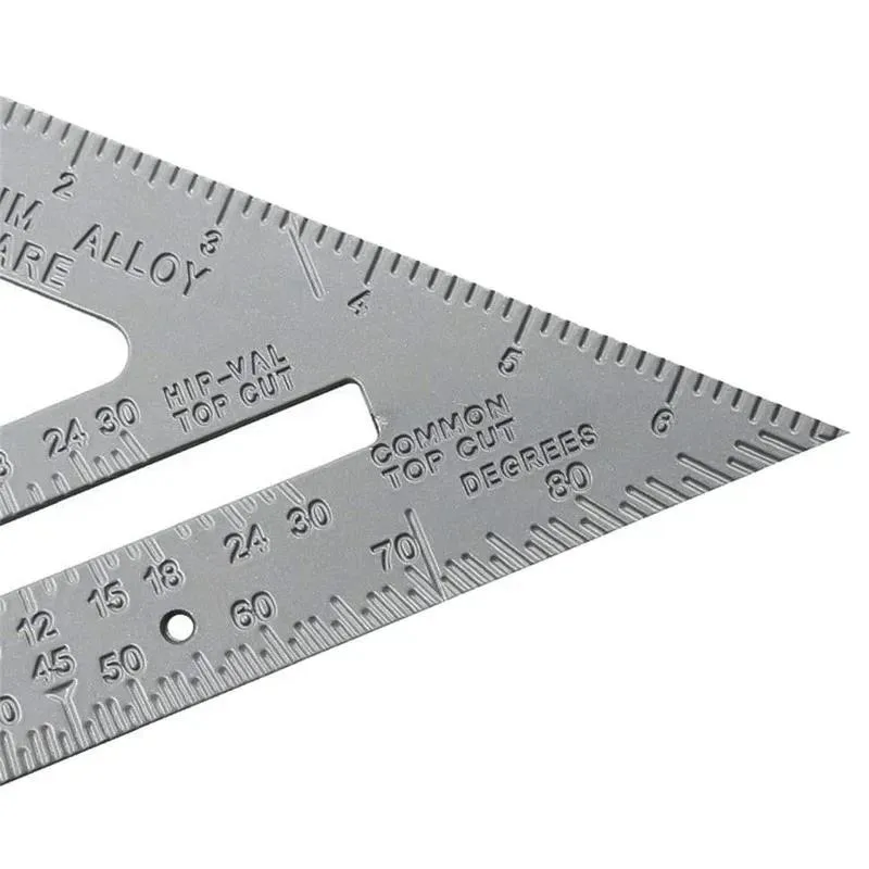 Triangle Rule 90 Degree Thickening Angle Aluminum Alloy Carpenter Measurement Square Ruler Woodworking