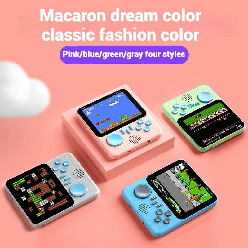 Ultra Thin G7 Macaron Handheld Game Console, Nostalgic Online High-Definition Color Fc Game Console, Exquisite And Cute