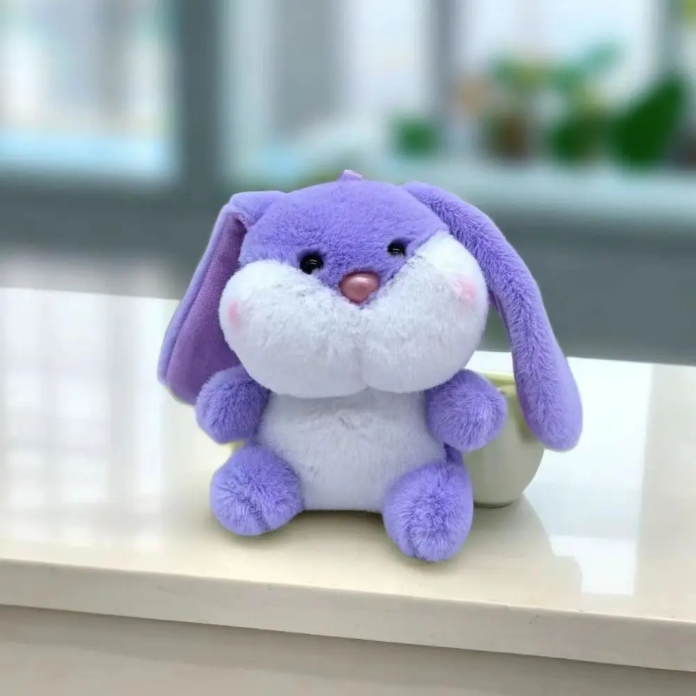

Chubby Big Eared Rabbit Plush Keyring Decoration Stuffed Rabbit Plush Doll Keychain Lovely Cute Rabbit Plush Pendant Bag Pendant