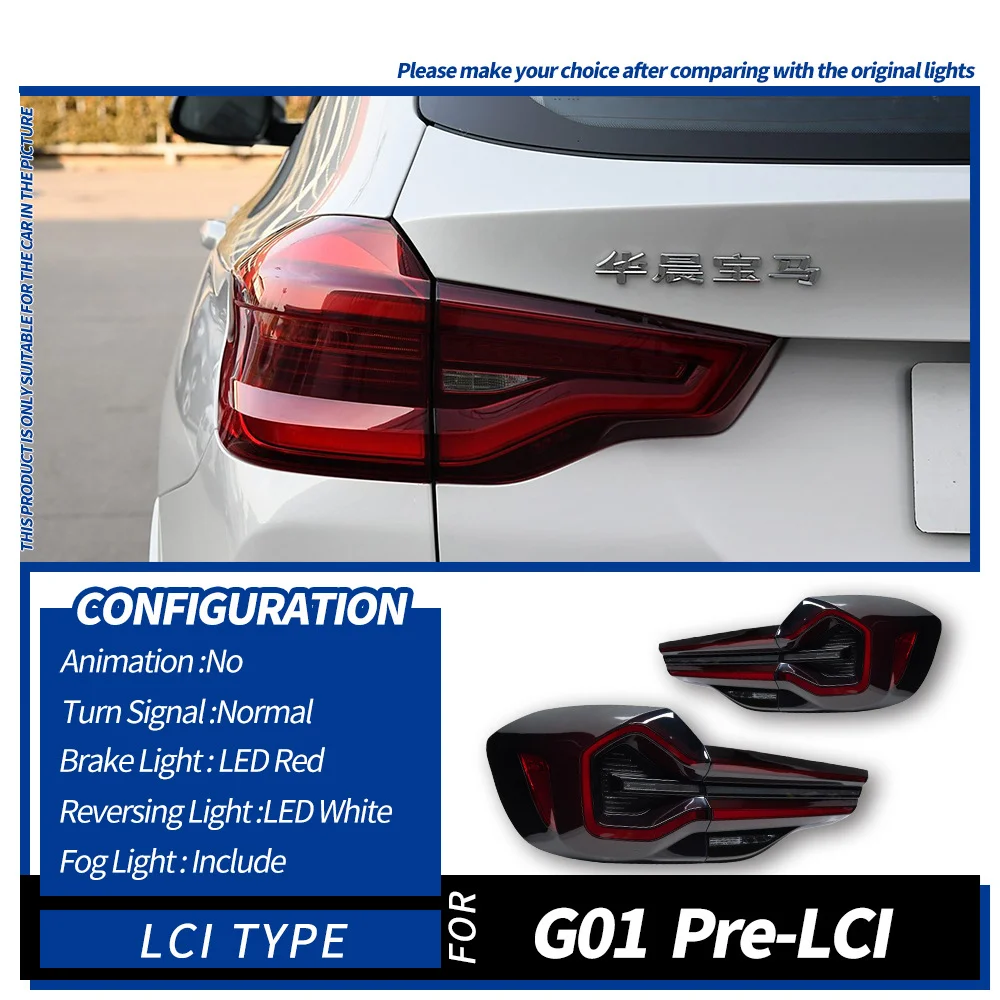 Taillight for BMW X3 G08 LCI 2022 LED Tail Light Rear Lamp Inner Light