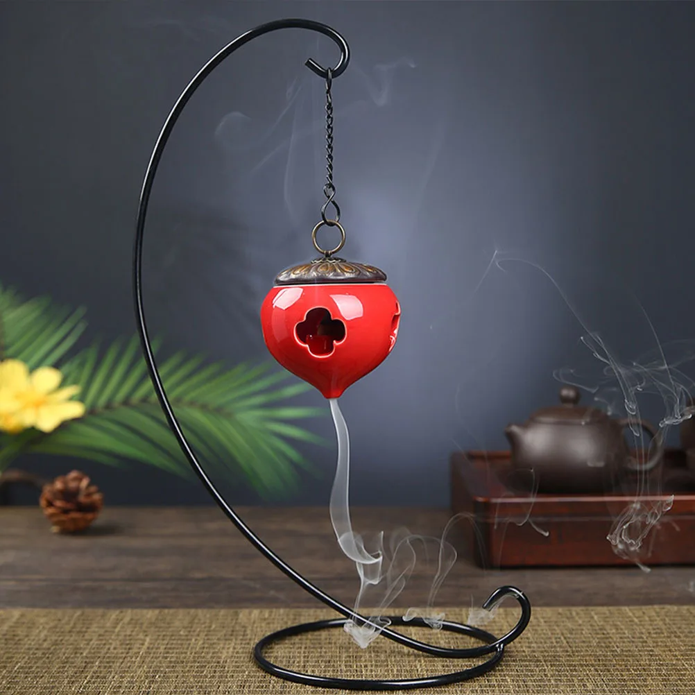 

Hanging Censer Red Iron Art Incense Burner Creative Design Home Decor Perfect Gift for Family Friends Incense Burner