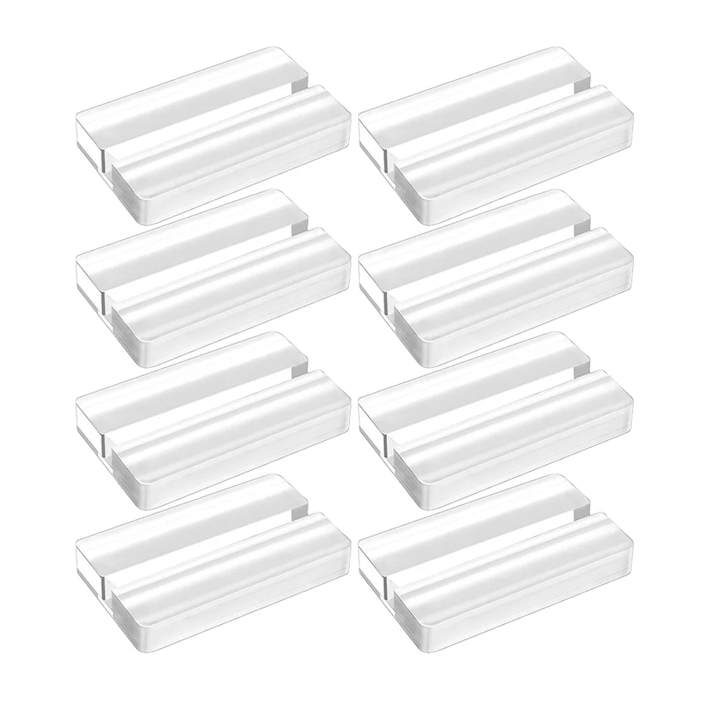 

8 Pcs Business Card Holder Desktop Cards Support Acrylic Place Wedding Sign Holders Dining Table Stand
