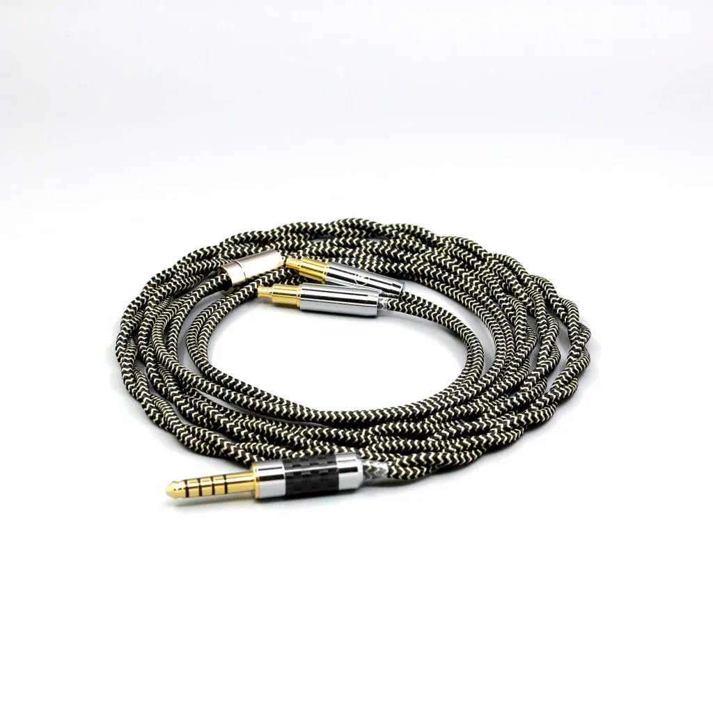 Kabel słuchawkowy 2-żyłowy 2.8mm Litz OFC z ekranowaniem i oplotem do Audio Technica ATH-ADX5000 ATH-MSR7b 770H 990H A2DC LN008056