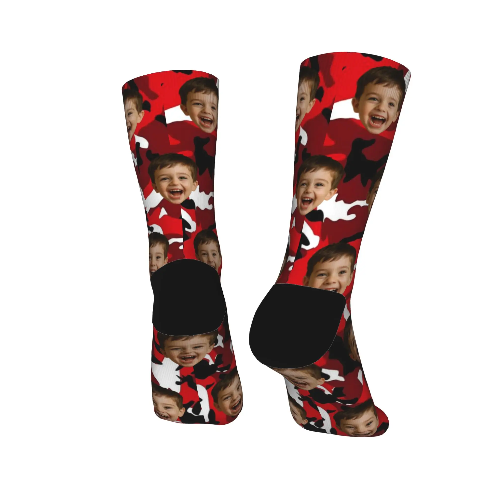 وجه مخصص لتقوم بها بنفسك الجوارب التمويه تصميم جوارب عدم الانزلاق الكبار الرجال الجوارب عالية الجودة الشتاء Harajuku جوارب رياضية في الهواء الطلق #4