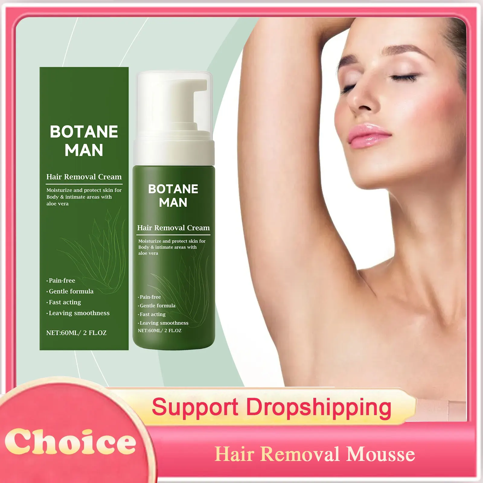 

Мусс для нежного удаления волос, безболезненный депиляция, ингибитор волос на теле, увлажняющий, гладкий, мягкий, освежающий мусс для депиляции