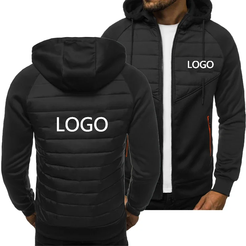 Sudadera con capucha y logotipo personalizado para hombre, suéter deportivo informal con cremallera, chaqueta de manga larga, novedad de primavera y otoño, 2023