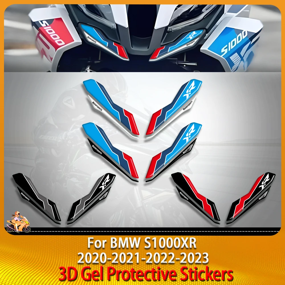 

For BMW S1000XR S 1000 XR M 2020 2021 2022 2023 Motorcycle 3D Gel Sticker Paint Protection Sticker Kit Front Deflector Protectio