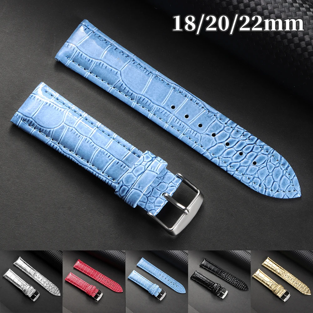 Neues Uhrenarmband aus Ultrafaser-Leder, 18mm 20mm 22mm, Universelles Uhrenzubehör für Damen und Herren