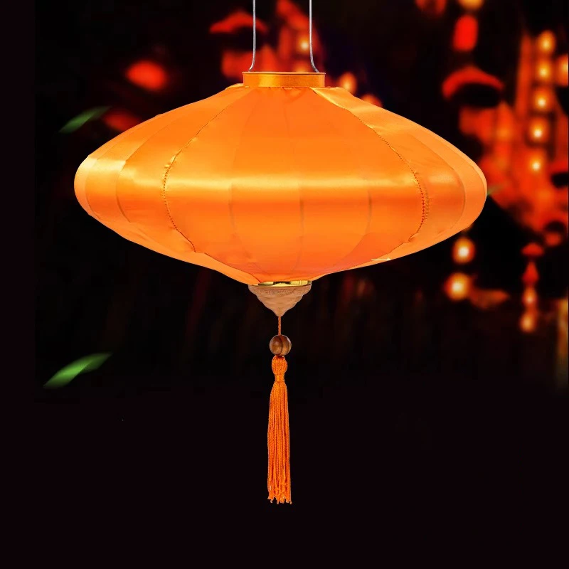 Traditional Chinese Hanging Lanterns Solid Color Colth Lantern Festival Lantern New Year Party Wedding Birthday Decoration