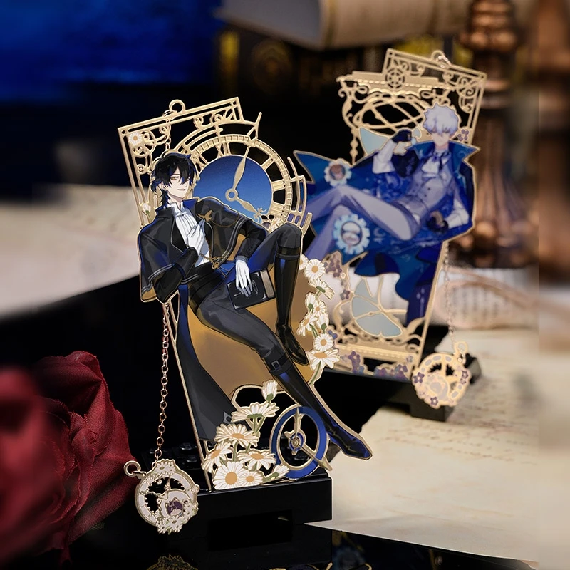 علامة مرجعية معدنية أنيمي مع ساعة بلا نوم لأمبيطوس ، صندوق أعمى ، نقر على الرابط ، لوكاس ويليام جو كوسبلاي ، إشارة مرجعية