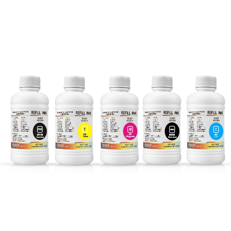 250ml Universal Bulk Refill Dye pigment ink For HP officejet 7510 7610 7512 6100 6600 6700 Inkjet Printer 933 932 ink