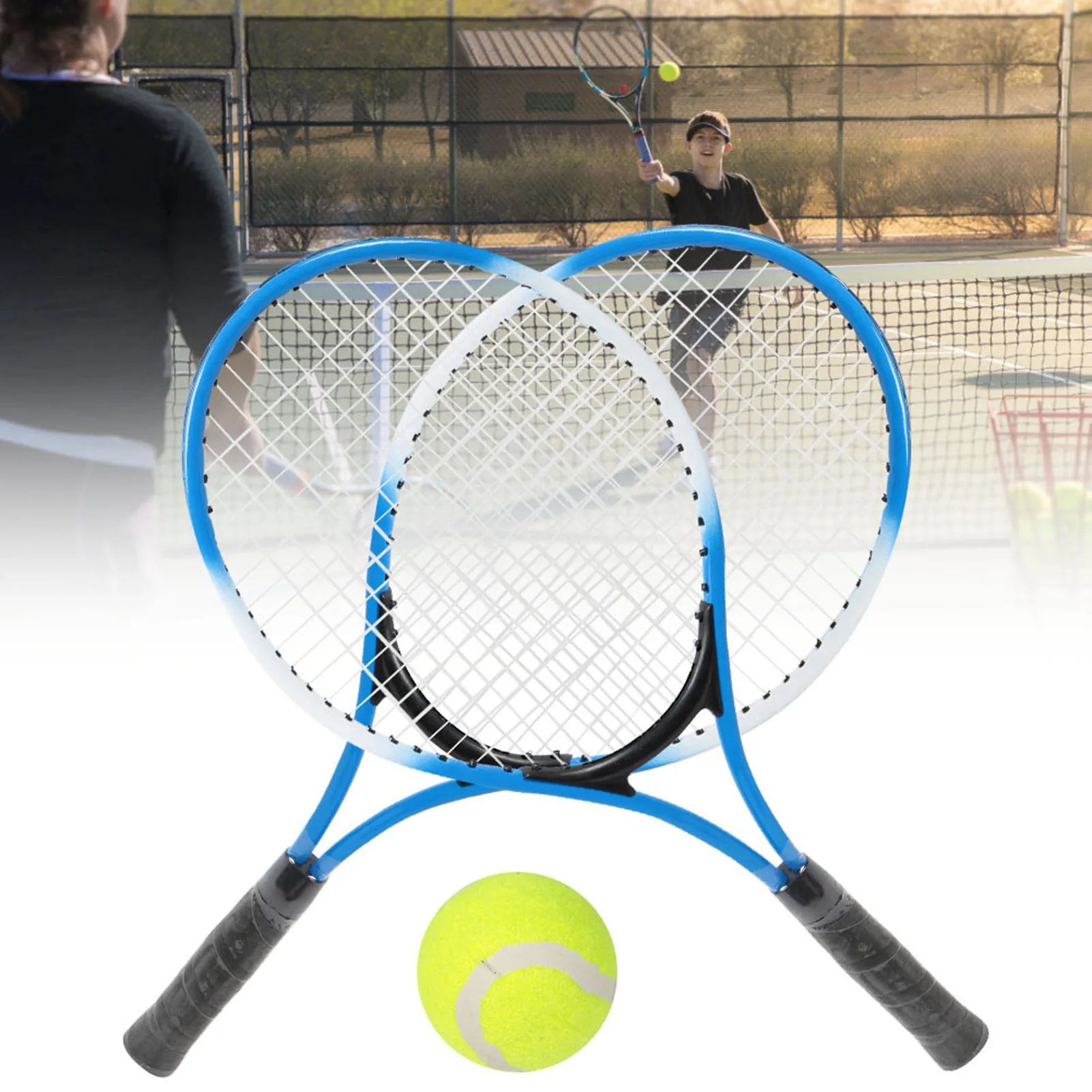 Tennis Racquet Tennis Racket Iron Alloy Children Tennis Racket Beginner Practice Racquet Accessory with Ball and Carry Bag