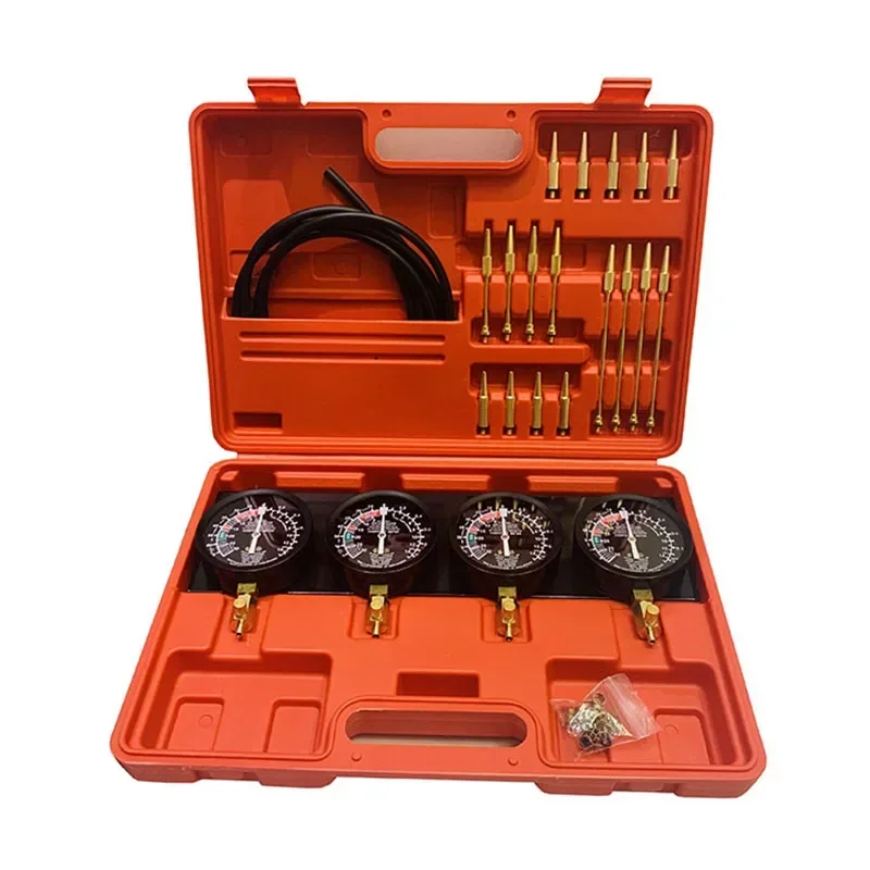 NEW Professional Universal Car Fuel Vacuum Carburetor Synchronizer Set 4 Gauges Tool Kit For Motorcycle Car