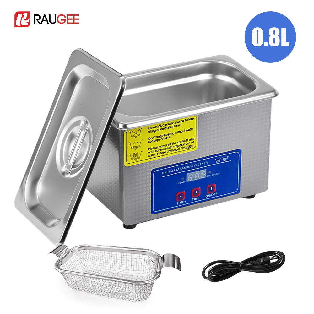 Ultraschallreiniger, 0,8 l, Ultraschall-Reinigungsmaschine für Brillen, Schmuck, 40 kHz, Hochfrequenz-Ultraschall-Waschbad für Brillen