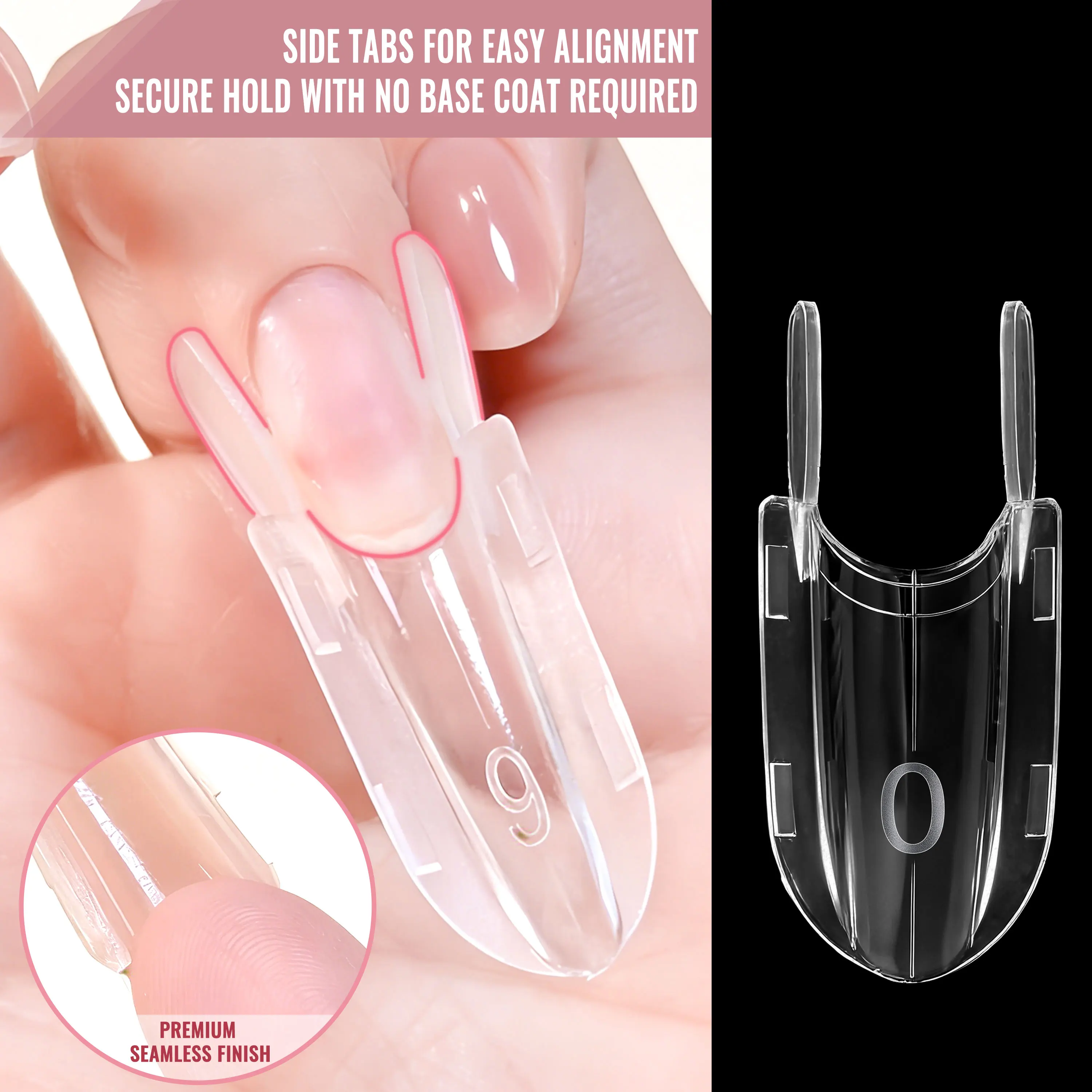 Gorgellux 120pcs New Rocket Top Bottom Dual Forms 15 Shapes Oval Long Oval Clear Sandwich Nail Molds Style Reusable DIY Manicure