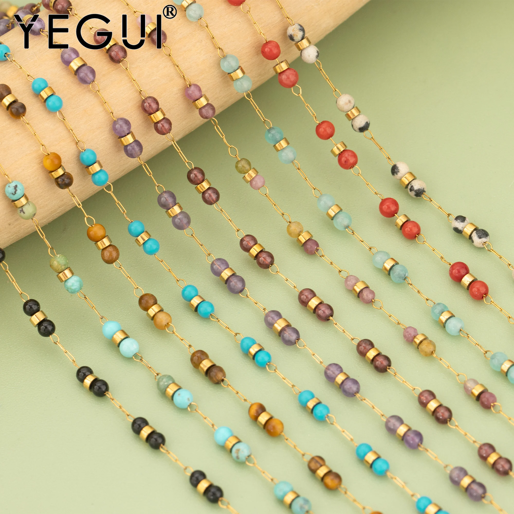 

YEGUI, 1 м/лот, C456, цепочка, нержавеющая сталь, натуральный камень, фурнитура для изготовления ювелирных изделий, подвески, ручная работа, браслет-колье своими руками