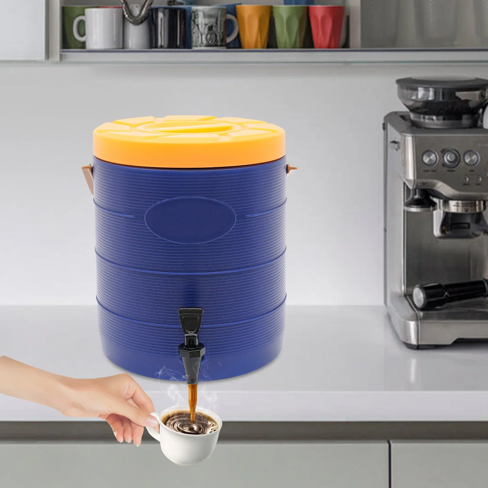 

25 L/6.6 Gallon Insulated Container Beverage Dispenser with Stainless Steel Interior & Faucet for Parties, Camping Sports