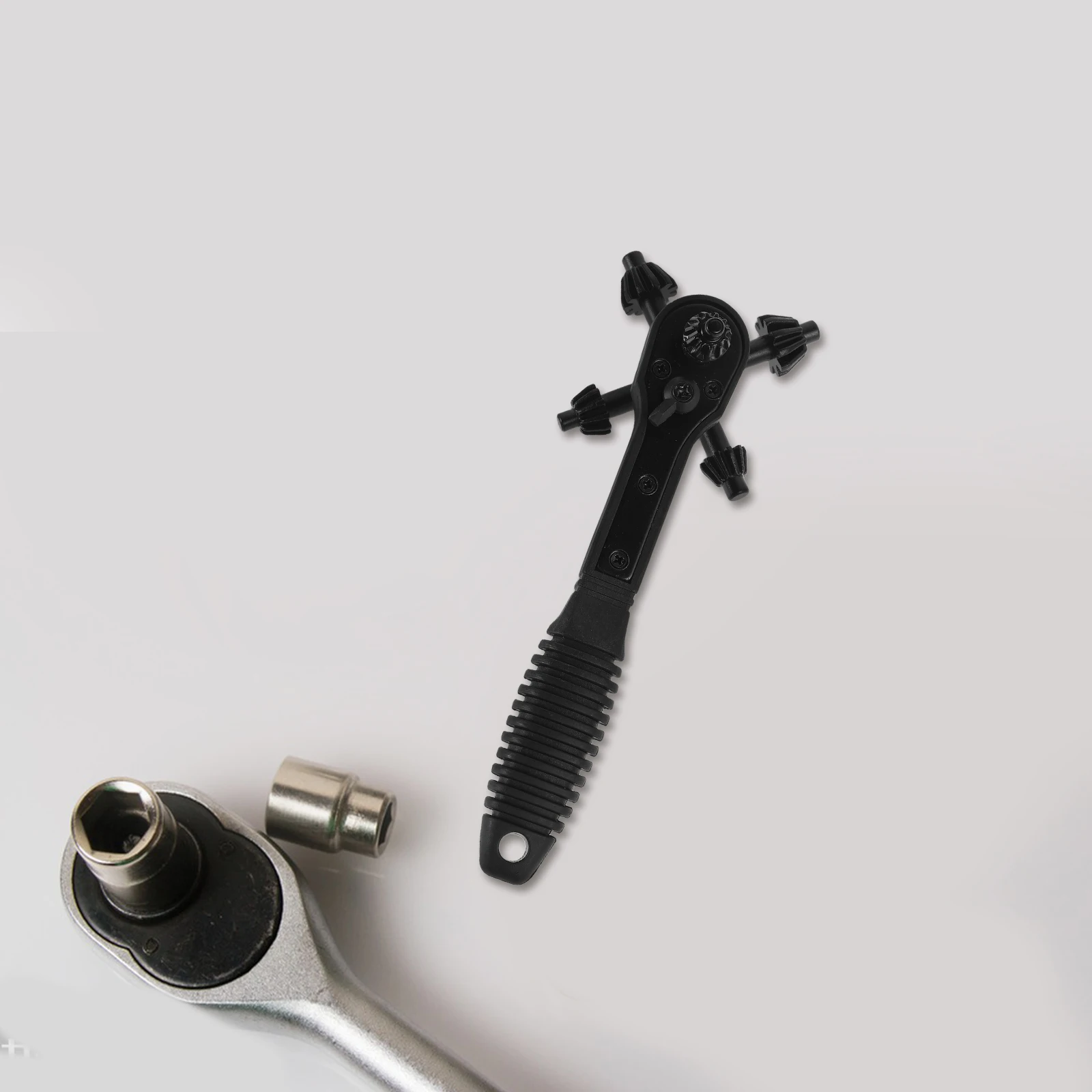 

2 pcs Drill Chuck Wrench 45#Steel Laborsaving DualFunction 125mm Ratcheting Key Spanner Tightening Tool Replacement