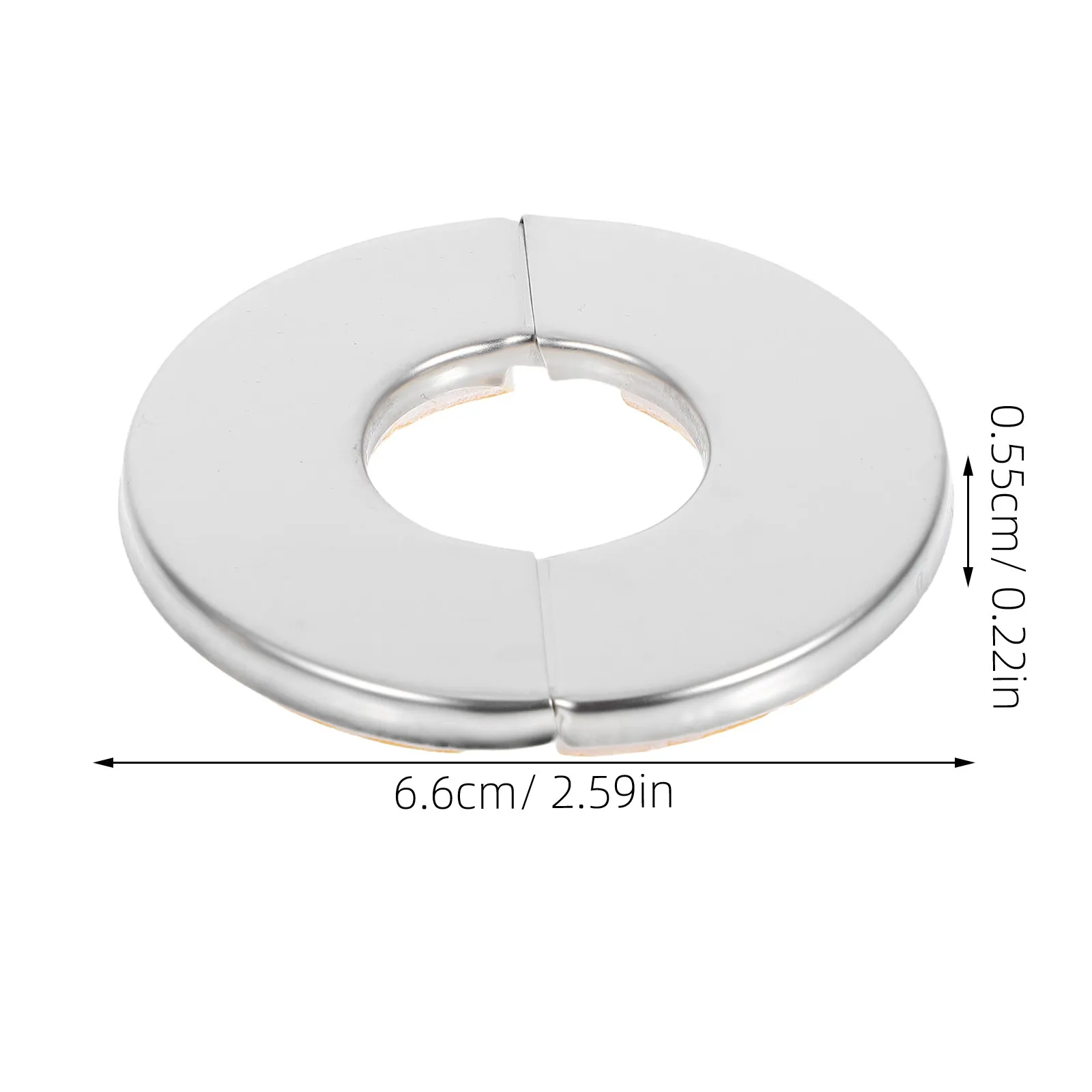 Stainless Steel Pipe Escutcheon Plates 4 Pack Split Flange Covers for Plumbing Shower and Heating Pipes