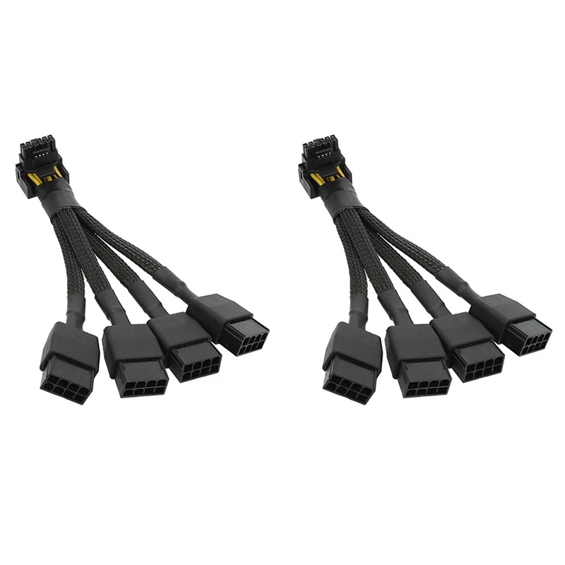 2PCS 12VHPWR Connector Adapter Cable Black Adapter Cable For GPU RTX4090 RTX4080