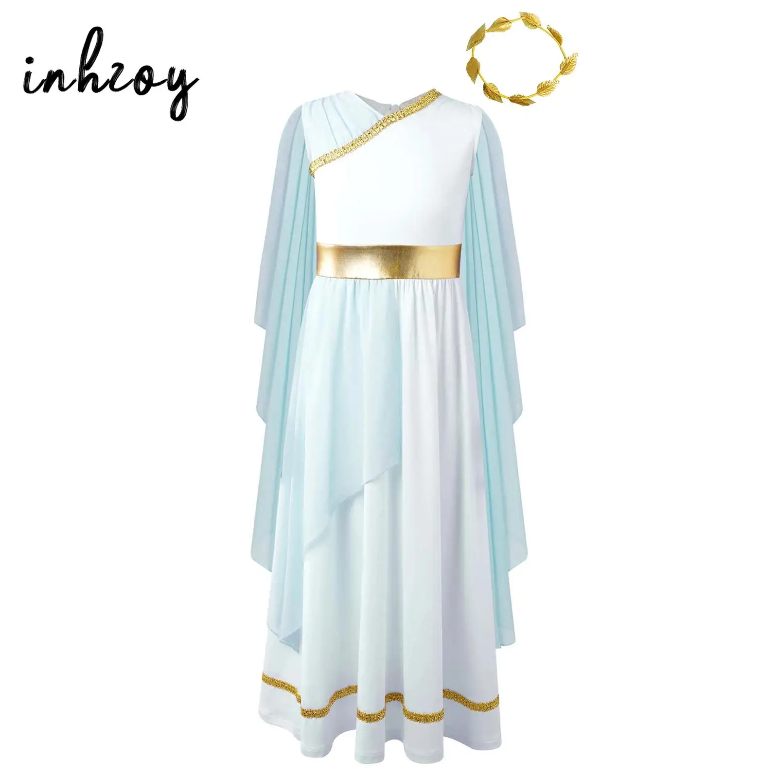 Girls Athena Costume Greek Princess Dress Ancient Greece Roman Toga with Laurel Headwear Halloween Carnival Cosplay Outfits Sets - AliExpress 200000532 Girls Athena Costume Greek Princess Dress Ancient Greece Roman Toga with Laurel Headwear Halloween Carnival Cosplay Outfits Sets - AliExpress 200000532