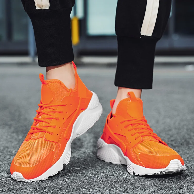 Summer Fashion Orange Men\'s Sneakers Platform Breathable Unisex Casual Sports Shoes Men Plus Size 46 47 Brand Mens Sneakers 2023