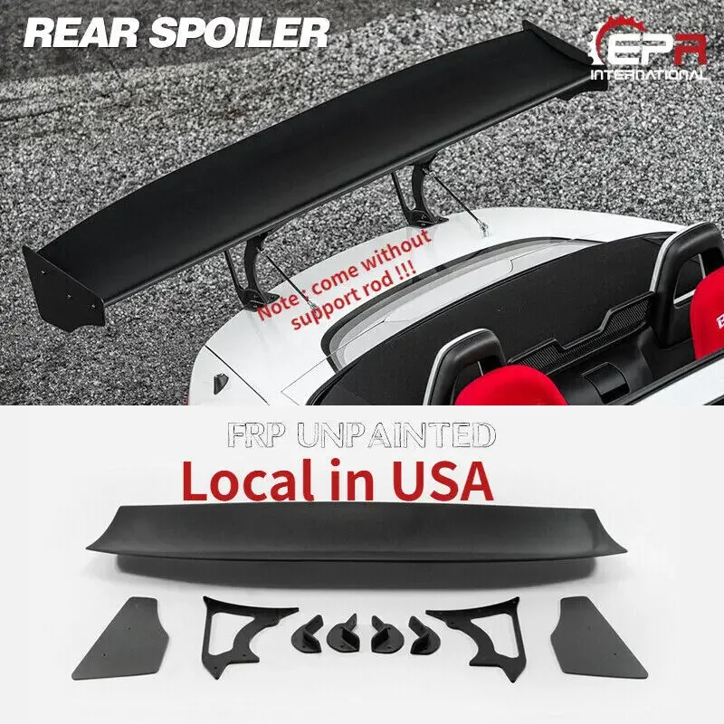 (Local in USA) For Mazda Miata Roadster MX5 ND FRP Unpainted Rear GT Spoiler Wing Lip Bodykits /without support rod