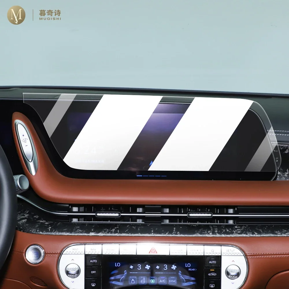 

MUQSHI Car Center console screen Explosion-proof membrane TPU transparent anti scratch Film LCD screen For Genesis G90 2019-2024