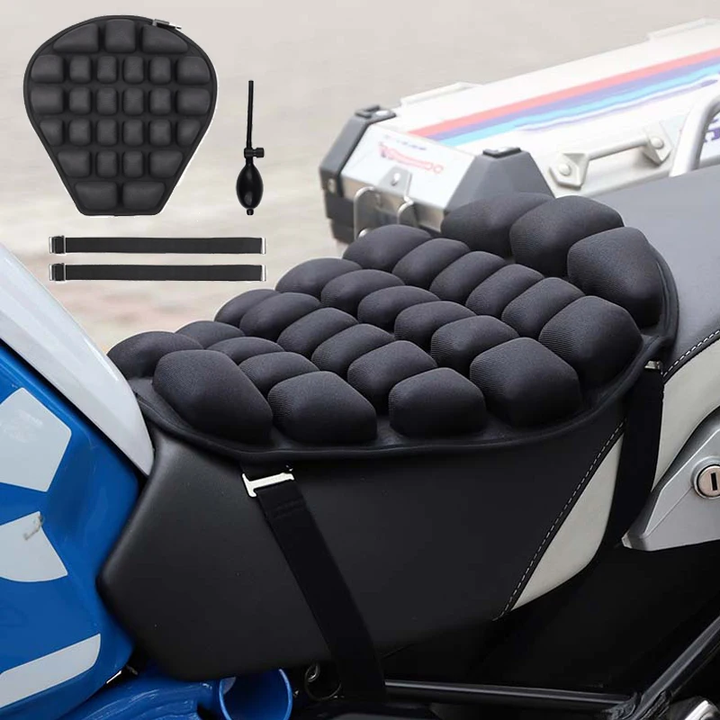 

Universal Motorcycle Air Seat Pressure Relief Ride Seat Cushion Cushion Inflatable Air Pad Decompression Saddles Cool Seat Cover