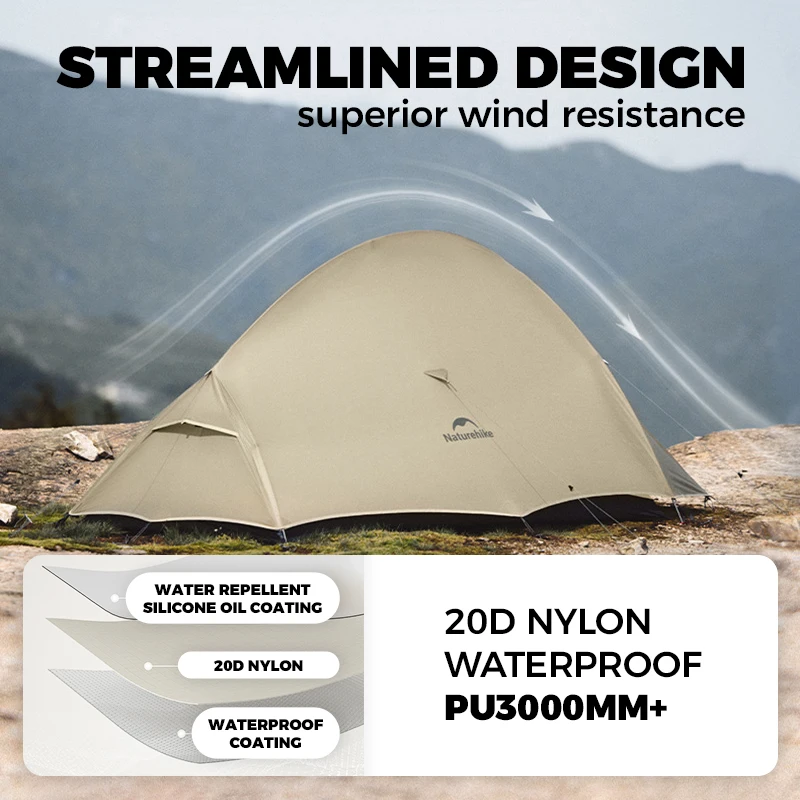 Naturehike Cloud Up Pro Tent 1 2 Person 20D Ultralight Portable Waterproof Camping Tent Outdoor Hiking Travel Backpacking Tent