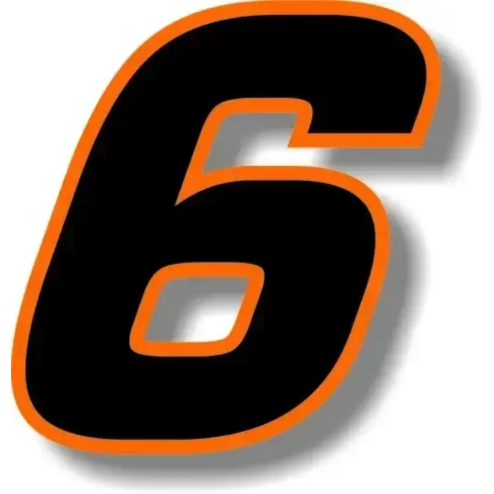 2pcs Racing 0‑9 Number Vinyl Stickers, Waterproof Decals for Car Motorcycle, Cool Personalized Modification, Holiday Gift