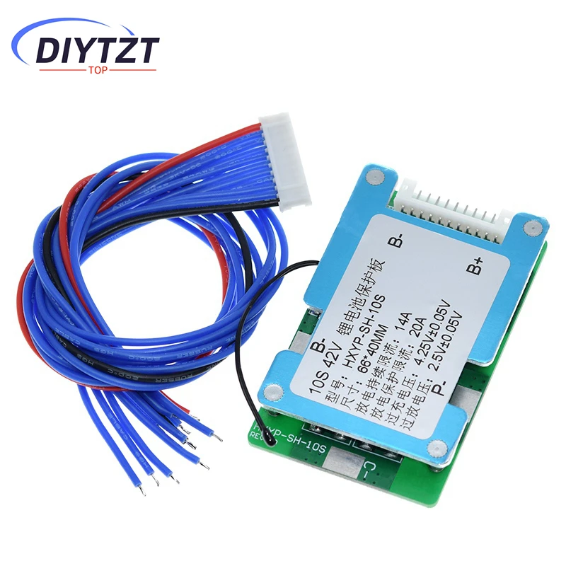 

10S 42V 20A BMS Polymer Cell 18650 Защитная плата литиевой батареи со встроенным балансом NTC Контроль температуры