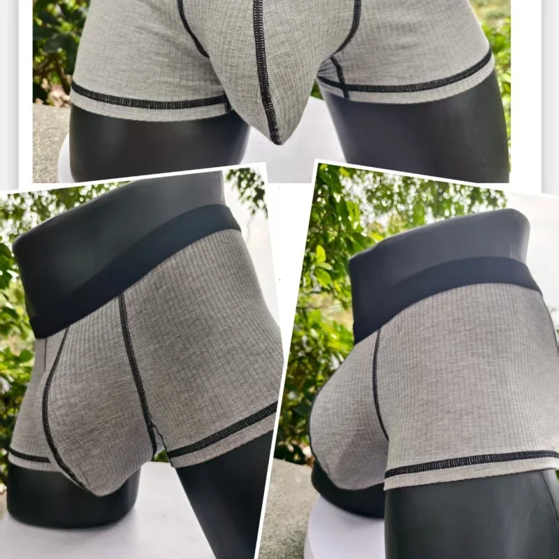 الملاكمين امتصاص العرق رقيقة تنفس Boxershorts U-محدب أربعة ركن ملابس داخلية للرجال سراويل كبيرة حقيبة تصميم ملابس داخلية للرجال