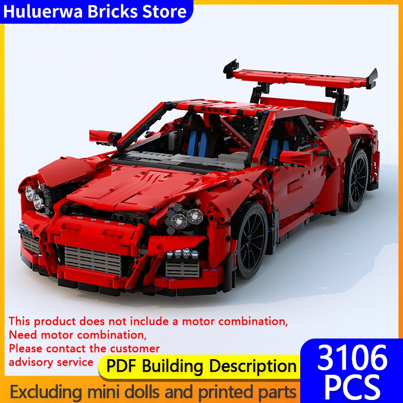 

Speed Racing Car Model MOC Building Bricks Gt3rs Custom Hypercar Modular Technology Gifts Holiday Assemble Children Toys Suit