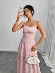 Women's Sexy Sleeveless Backless Floral Dress Vacation Date Spicy Girl Long Dresses Summer