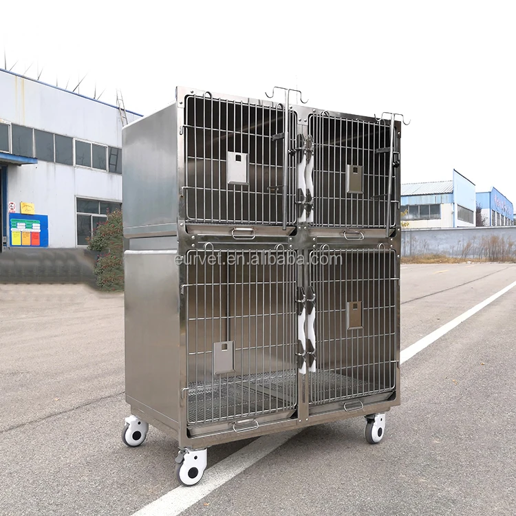 EUR PET Factory Sale Pet Clinic Cage Veterinary Treatment Stainless Steel Dog Cages For Animals Hospital And Veterinary Clinic
