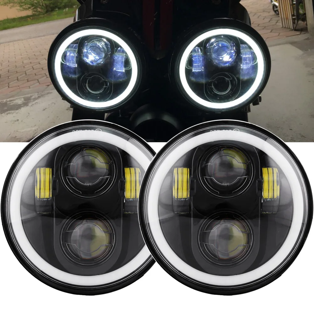 2PCS 5.75 inch LED Headlight Projector for Triumph Rocket iii 3 & Speed Triple & Street Triple 5 3/4