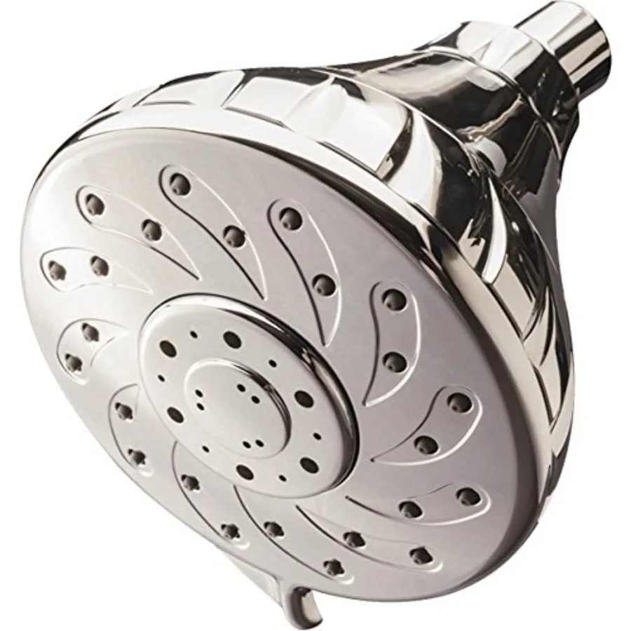 

Wall-Mounted Showerhead with Anti-Clog Rubber Spray Nozzles 1.2 GPM 140 GALLONS/6 Months - Chrome