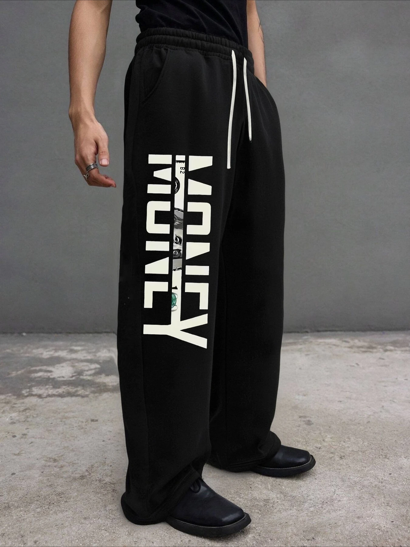 

Men's Money Creative Print Design, Outdoor Sportswear Casual Pants, Loose Style Suitable for All Seasons