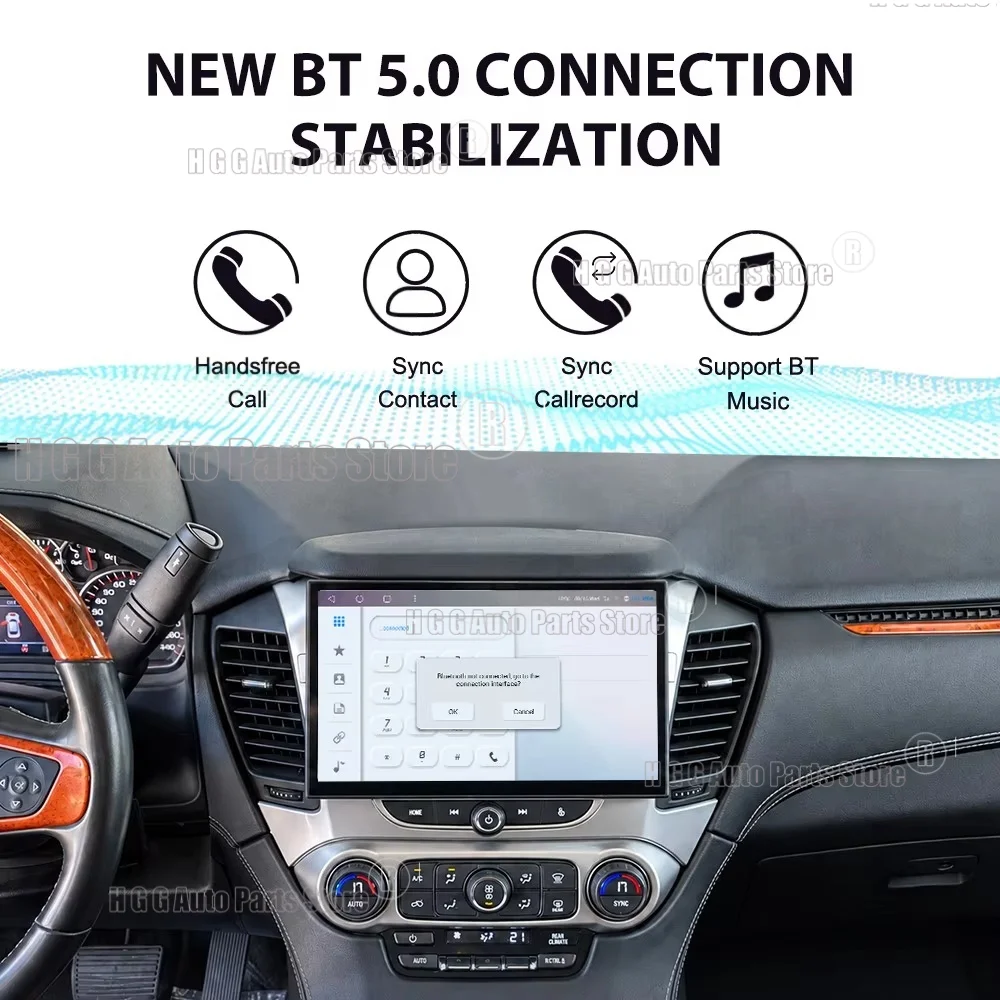 11.6 Inch Screen Car Radio For Chevrolet Suburban Tahoe GMC Yukon 2014-2019 Android GPS Navigation Multimedia Stereo Head Unit