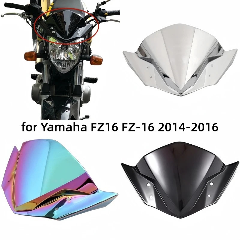 Deflector de aire para parabrisas de motocicleta, placa guía de flujo de aire, doble burbuja para Yamaha FZ 16 FZ16 FZ-16 2014-2016