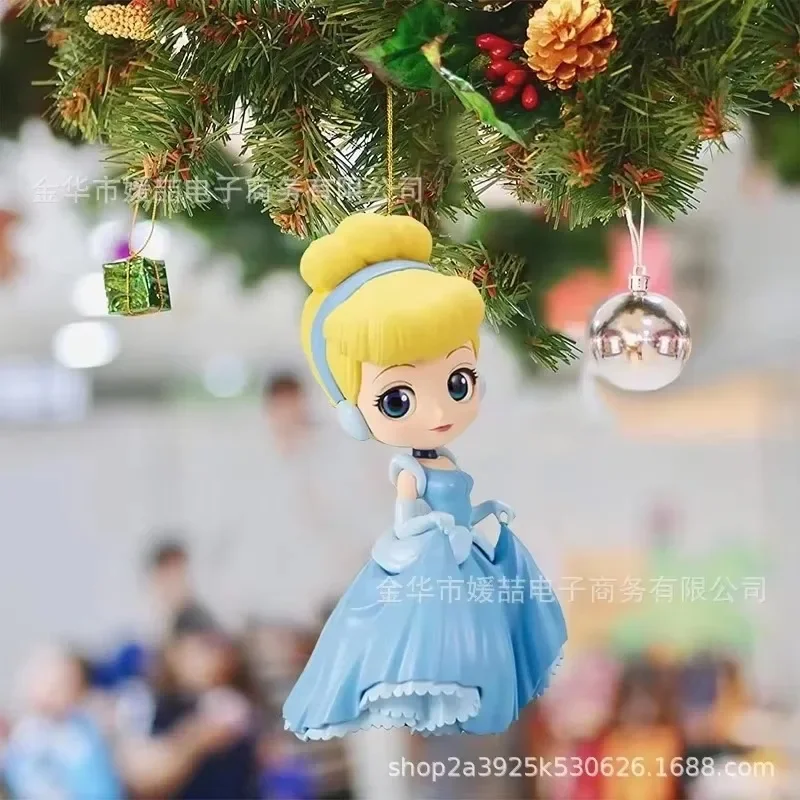 Disney Princess Cartoon Christmas Tree Ornament Pendant Anime Figures Snow White Frozen Elsa Anna Home Christmas Decoration Toys