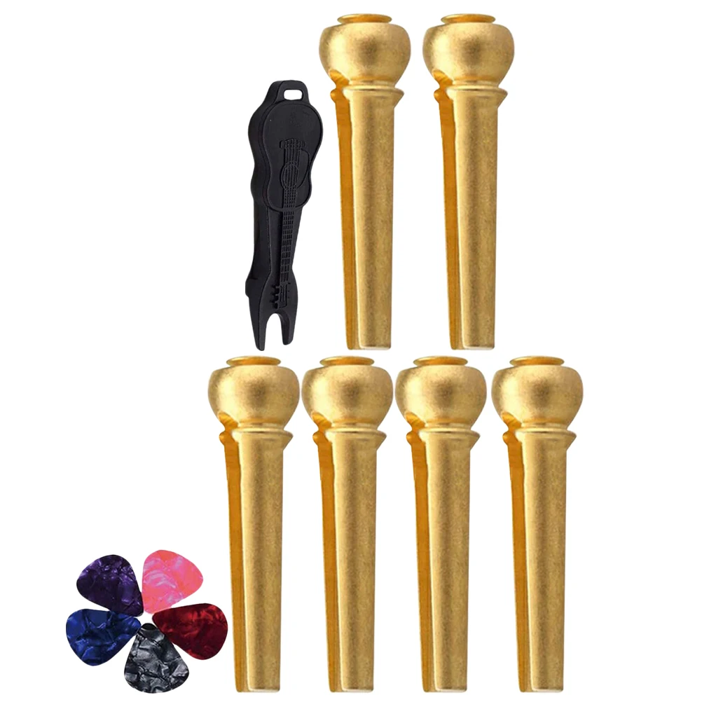 

Guitar String Pin Bridge Peg Copper Plastic Replacement Parts for Acoustic Electric Guitars Durable Practical Accessories String